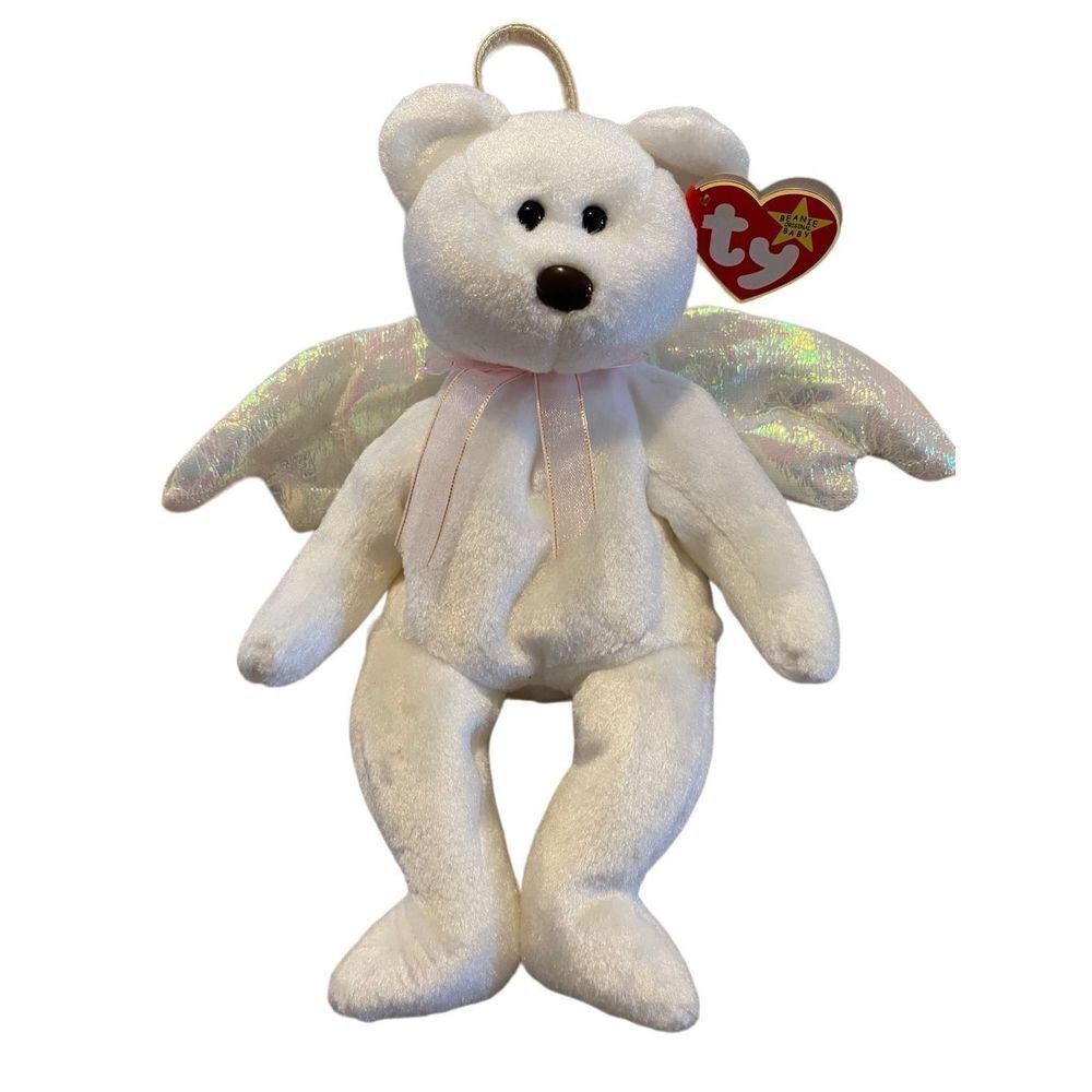 1998 Halo Bear Ty Beanie Baby Plush Collectible Vintage 90s